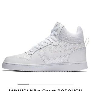 Women’s Nike Borough mid tops. White. Size 7.5